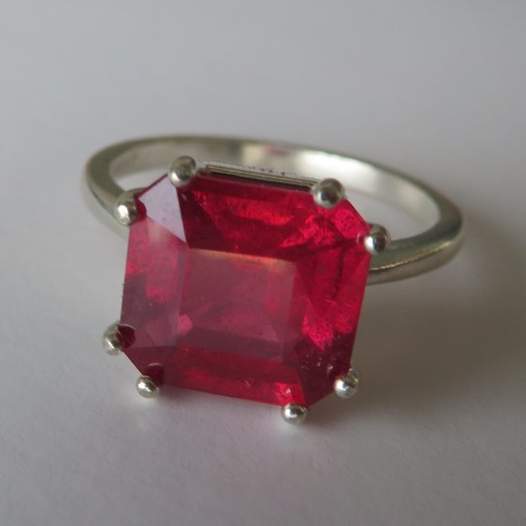 Magnificent Natural Raspberry Pink Ruby In Sterling Silver Ring, 4.65ct. - Picture 6 of 14